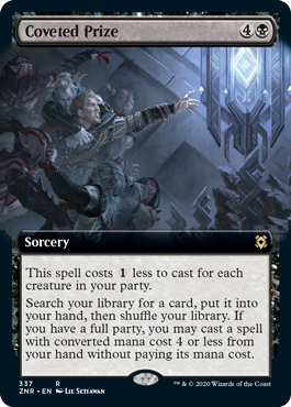 [337]【EN】【FOIL】■拡張アート■切望の報奨/Coveted Prize【ZNR】[R][黒]