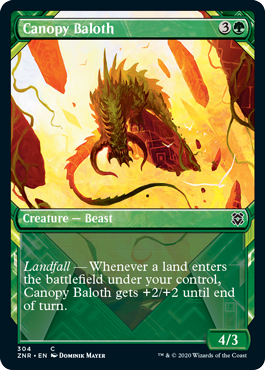 [304]【EN】【FOIL】■ショーケース■梢のベイロス/Canopy Baloth【ZNR】[C][緑]
