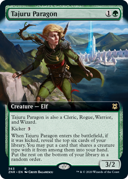 [363]【EN】【FOIL】■拡張アート■タジュールの模範/Tajuru Paragon【ZNR】[R][緑]