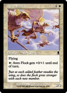 [008]【EN】エイヴンの群れ/Aven Flock【ODY】[C][白]