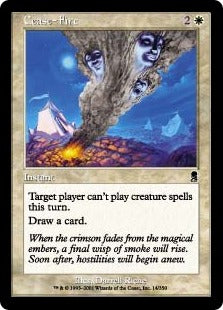 [014]【JP】【FOIL】消えた火/Cease-Fire【ODY】[C][白]