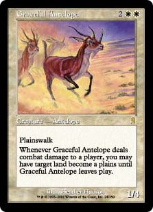 [024]【EN】【FOIL】優雅なアンテロープ/Graceful Antelope【ODY】[R][白]