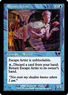[084]【EN】【FOIL】縄抜け名人/Escape Artist【ODY】[C][青]