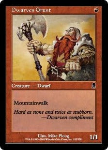 [185]【JP】ドワーフの兵卒/Dwarven Grunt【ODY】[C][赤]