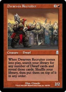 [186]【JP】ドワーフ徴募兵/Dwarven Recruiter【ODY】[U][赤]