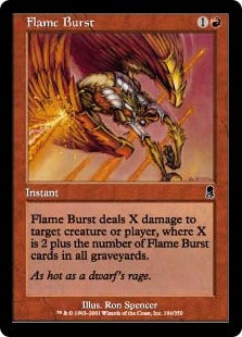 [194]【EN】【FOIL】集中砲火/Flame Burst【ODY】[C][赤]