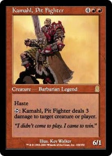 [199]【EN】【FOIL】ピット・ファイター、カマール/Kamahl, Pit Fighter【ODY】[R][赤]