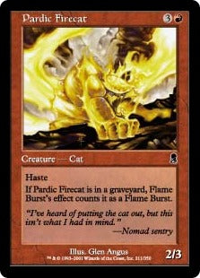 [211]【EN】パーディック山の火猫/Pardic Firecat【ODY】[C][赤]
