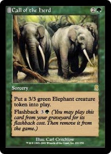 [231]【JP】【FOIL】獣群の呼び声/Call of the Herd【ODY】[R][緑]