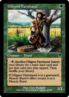 [237]【EN】【FOIL】精励する農場労働者/Diligent Farmhand【ODY】[C][緑]