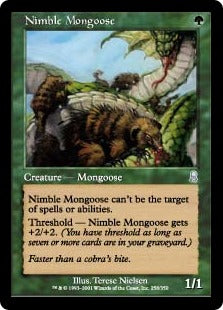 [258]【JP】【FOIL】敏捷なマングース/Nimble Mongoose【ODY】[U][緑]