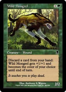 [283]【JP】【FOIL】野生の雑種犬/Wild Mongrel【ODY】[C][緑]