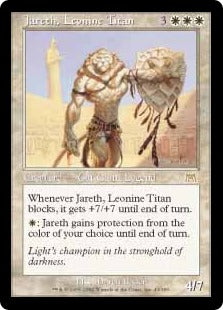 [043]【JP】獅子面のタイタン、ジャレス/Jareth, Leonine Titan【ONS】[R][白]