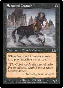[123]【EN】【FOIL】呪われたケンタウルス/Accursed Centaur【ONS】[C][黒]