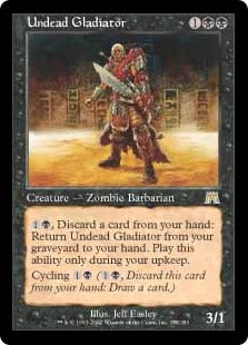 [178]【EN】【FOIL】アンデッドの剣闘士/Undead Gladiator【ONS】[R][黒]