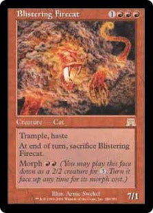 [189]【JP】【FOIL】焦熱の火猫/Blistering Firecat【ONS】[R][赤]