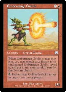 [200]【JP】燃えさし魔道ゴブリン/Embermage Goblin【ONS】[U][赤]