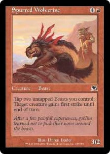 [237]【EN】【FOIL】蹴爪のクズリ/Spurred Wolverine【ONS】[C][赤]