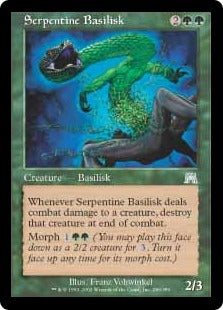 [280]【JP】【FOIL】うねるバジリスク/Serpentine Basilisk【ONS】[U][緑]
