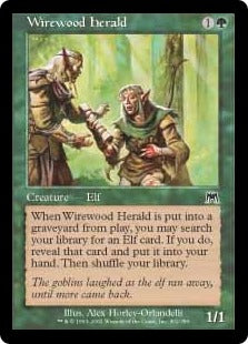 [302]【JP】ワイアウッドの伝令/Wirewood Herald【ONS】[C][緑]