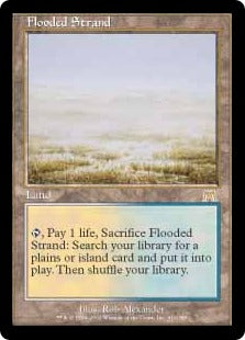 [316]【EN】【FOIL】溢れかえる岸辺/Flooded Strand【ONS】[R][土地]
