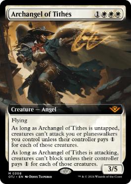 [308]【EN】【FOIL】■拡張アート■徴税の大天使/Archangel of Tithes【OTJ】[M][白]
