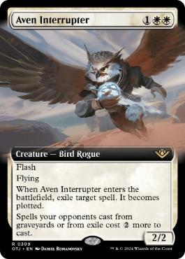 [309]【EN】【FOIL】■拡張アート■エイヴンの阻む者/Aven Interrupter【OTJ】[R][白]