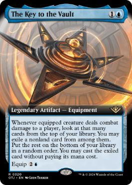 [320]【EN】【FOIL】■拡張アート■宝物庫の鍵/The Key to the Vault【OTJ】[R][青]