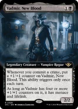 [329]【EN】【FOIL】■拡張アート■新たな血族、ヴァドミル/Vadmir, New Blood【OTJ】[R][黒]