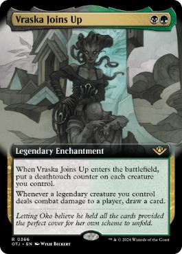 [366]【EN】【FOIL】■拡張アート■ヴラスカの加入/Vraska Joins Up【OTJ】[R][多色]