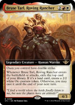 [350]【EN】【FOIL】■拡張アート■放浪する牧場主、ブルース・タール/Bruse Tarl, Roving Rancher【OTJ】[R][多色]