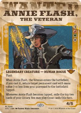 [291]【EN】【FOIL】■ショーケース■百戦錬磨、アニー・フラッシュ/Annie Flash, the Veteran【OTJ】[M][多色]