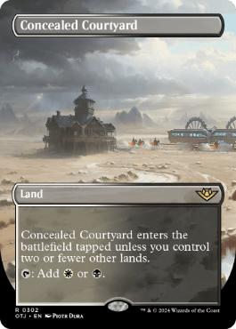 [302]【EN】【FOIL】■ボーダーレス■秘密の中庭/Concealed Courtyard【OTJ】[R][土地]