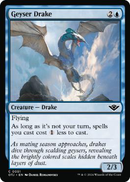 [051]【EN】間欠泉ドレイク/Geyser Drake【OTJ】[C][青]