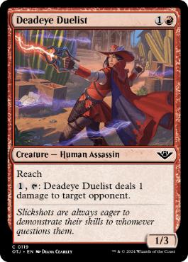 [119]【EN】百発百中の決闘者/Deadeye Duelist【OTJ】[C][赤]