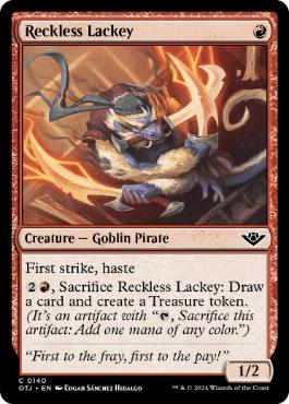 [140]【EN】無謀なる従僕/Reckless Lackey【OTJ】[C][赤]