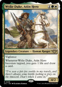 [239]【EN】アティインの英雄、ワイリー・デューク/Wylie Duke, Atiin Hero【OTJ】[R][多色]