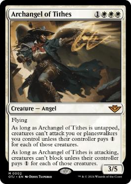 [002]【EN】【FOIL】徴税の大天使/Archangel of Tithes【OTJ】[M][白]