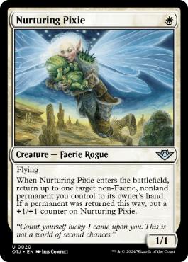 [020]【EN】【FOIL】養育するピクシー/Nurturing Pixie【OTJ】[U][白]