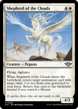 [028]【EN】【FOIL】雲飼い/Shepherd of the Clouds【OTJ】[U][白]