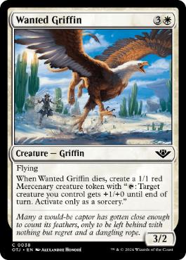 [038]【EN】【FOIL】指名手配のグリフィン/Wanted Griffin【OTJ】[C][白]