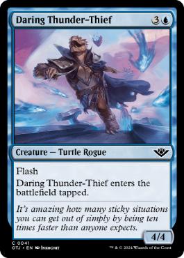 [041]【EN】【FOIL】勇敢な雷盗/Daring Thunder-Thief【OTJ】[C][青]
