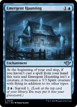 [046]【EN】【FOIL】現れ出る心霊/Emergent Haunting【OTJ】[U][青]