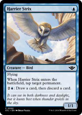[052]【EN】【FOIL】侵略の大梟/Harrier Strix【OTJ】[C][青]