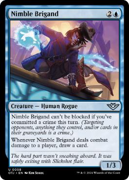 [058]【EN】【FOIL】敏捷な盗賊/Nimble Brigand【OTJ】[U][青]