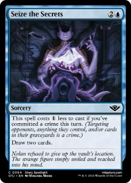 [064]【EN】【FOIL】秘密の押収/Seize the Secrets【OTJ】[C][青]