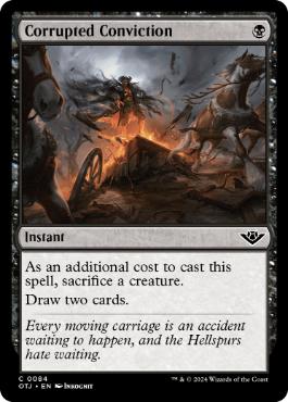 [084]【EN】【FOIL】堕落した確信/Corrupted Conviction【OTJ】[C][黒]
