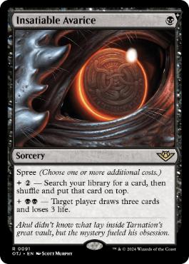 [091]【EN】【FOIL】限りない強欲/Insatiable Avarice【OTJ】[R][黒]