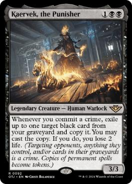 [092]【EN】【FOIL】懲罰者、ケアヴェク/Kaervek, the Punisher【OTJ】[R][黒]