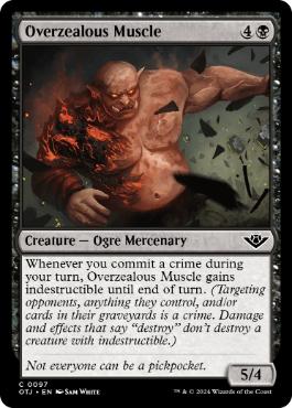 [097]【EN】【FOIL】狂信的な用心棒/Overzealous Muscle【OTJ】[C][黒]